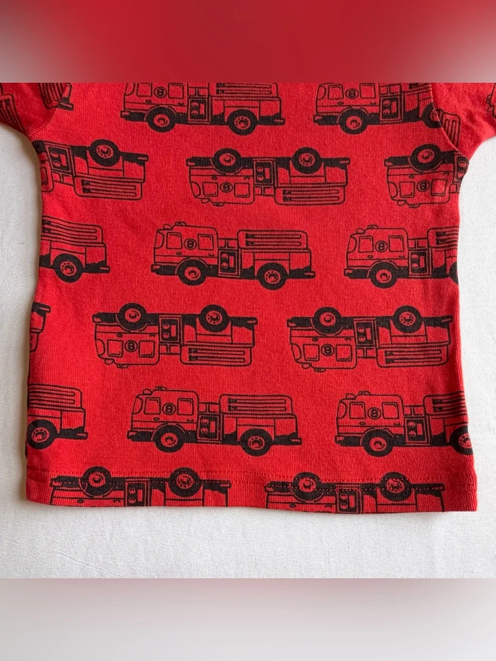 Carters Toddler Pajamas 2 Piece Red Firetruck Super Comfy Long Sleeve & Pants